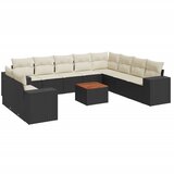  11-dijelni set vrtnih sofa od poliratana s jastucima crni | shoptok.hr