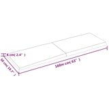 Stolna Mizna plošča svetlo rjava 160x50x6 cm obdelana trdna hrastovina, (20979209) | Shoptok.si