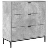 vidaXL Ormarić / Komoda Beton siva 79,5 x 33 x 82 cm Konstruirano drvo | shoptok.hr
