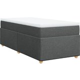 vidaXL Box spring postelja z vzmetnico temno siva 90x200 cm blago, (21291334) Cene