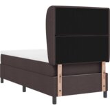  Postelja z vzmetnico Temno rjava 90x200 cm Tkanina, (22052733) | Shoptok.si