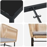 vidaXL Set 3 Rjava PE ratan Srednje Zunanja stol Kvadratni Moderni | Shoptok.si