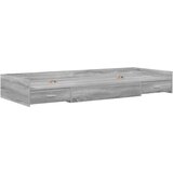  S uzglavljem s ladicama Siva Sonoma 75 x 190 cm Konstruirano drvo | shoptok.hr