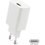  Kućni punjač 2.1A sa USB na Type C kablom CE beli Cene