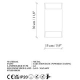 Opviq Zidna lampa Bera-15312, 15x30x11cm, IP20, Zlatna boja | Eponuda.ba
