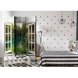 Artgeist PARAVAN 135/172/3 cm zelena, sivobela | Shoptok.si