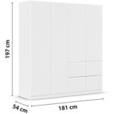 XORA omara za oblačila, bela | Shoptok.si