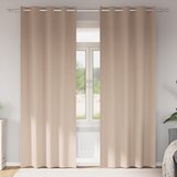 vidaXL Zavese z zavesami 2 pcs Taupe 260 x 140 cm Poliester | Shoptok.si