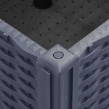  Cvetlično korito s kolesi sivo 80x50x54 cm PP | Shoptok.si