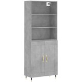  Visoka komoda siva betona 69,5x34x180 cm od konstruiranog drva | shoptok.hr