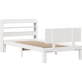 vidaXL Okvir kreveta s uzglavljem bez madraca bijeli 90x190 cm Cijene