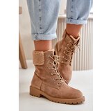 Boto Women's Lined Work Boots with Zipper Brown Mivael | Shoptok.si