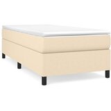  Krevet s oprugama i madracem krem 100 x 200 cm od tkanine | shoptok.hr