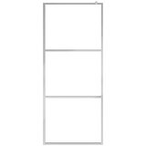 Pregrada za tuš s policom krom 80x195 cm staklo ESG i aluminij | shoptok.hr