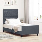 vidaXL Postelja Temno Siva 100x200 cm Žamet Cene