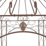  Vrtni paviljon antikni smeđi 400 x 258 x 378 cm željezni | shoptok.hr