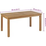  Stolić za kavu od tikovine 90 x 50 x 45 cm | shoptok.hr