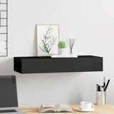  Zidna polica s ladicom crna 60 x 23,5 x 10 cm MDF | shoptok.hr