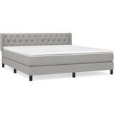vidaXL Box spring postelja z vzmetnico svetlo siva 160x200 cm žamet, (20789935) Cene