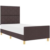  Krevetna konstrukcija Tamno smeđa 90 x 190 cm tkanina | shoptok.hr
