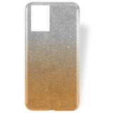 Onasi Silikonski ovitek z bleščicami Bling 2v1 za Samsung Galaxy S22 5G - srebrno zlat Cene