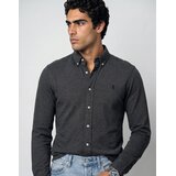 Polo Ralph Lauren CHEMISE AJUSTEE COL BOUTONNE EN POLO FEATHERWEIGHT Siva | shoptok.hr