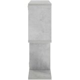  Zidna polica Betonska siva 72 x 17 x 55.5 cm prerađeno drvo - Betonska siva 2 odjeljka | shoptok.hr