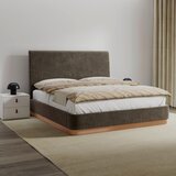 Bessagi Home Oblazinjena Postelja Josef, Temno Rjava, 180x200 Cene