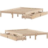 vidaXL Okvir kreveta bez madraca 150 x 200 cm od masivne borovine | shoptok.hr