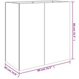  Posuda za sadnju 40 x 80 x 80 cm od čelika COR-TEN | shoptok.hr