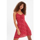 Trendyol Ženska haljina s uzorkom smeđe boje roza | Crveno cene