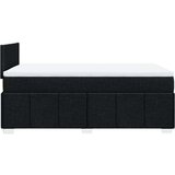 vidaXL Box spring postelja z vzmetnico črna 120x190 cm blago | Shoptok.si