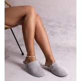 Gemre Gray slippers decorated with Sir's thread | Shoptok.si