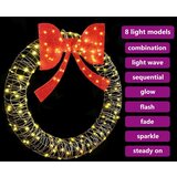 vidaXL Venec med 150 LED Toplo bela 120 cm Ratan | Shoptok.si
