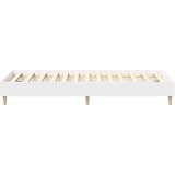 vidaXL posteljni okvir brez ležišča Bela 75x190 cm Inženirski les | Shoptok.si