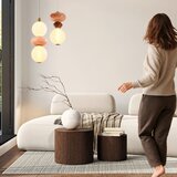  LED luster na sajli FLORES LED/10W/230V zlatna/narandžasta/braon | Eponuda.com