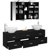  Set namještaja za kupaonicu 4 kom. Crni hrast | shoptok.hr