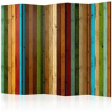 Artgeist Paravan Wooden Rainbow Ii, 5-Delni, Enostranski | Shoptok.si