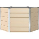  Cvetlično korito Slonokoščena 129 x 129 x 75 cm Jeklo, (5000207808) | Shoptok.si