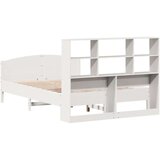 vidaXL Knjižna postelja brez vzmetnice bela 120x200 cm trdna borovina | Shoptok.si