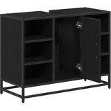  Kupaonski ormar Crni hrast 80 x 33 x 60 cm Konstruirano drvo | shoptok.hr