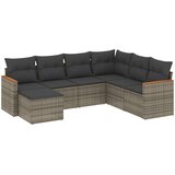  7-dijelni set vrtnih sofa sivi od poliratana | shoptok.hr