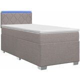  s box springom, madracem i LED-om Sivosmeđa 100 x 200 cm | shoptok.hr