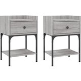 Maison Chic Dvo delni komplet Nočne omarice - Nočne mize siva sonoma 40,5x31x60 cm inženirski les, (21690376) | Shoptok.si