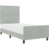 vidaXL Okvir kreveta Svjetlosiva 100x200 cm Baršun | shoptok.hr