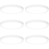 QAZQA Komplet 6 vgradnih ali nadgradnih reflektorjev belih 30 cm vklj. LED 3-stopenjski Dim to Warm - Trans | Shoptok.si