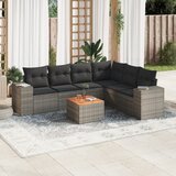 vidaXL 7-dijelni set vrtnih sofa sivi od poliratana Cijene