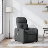 vidaXL Masažni naslanjač temno sivo blago | Shoptok.si