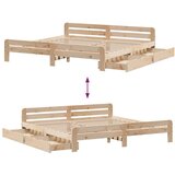 vidaXL Okvir kreveta bez madraca 200 x 200 cm od masivne borovine | shoptok.hr