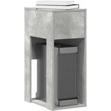 vidaXL Tower stalak za računalo s ladicom boja betona 30x44x74 cm | shoptok.hr